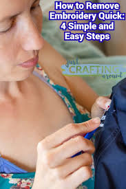 Removing hand embroidery on thicker fabrics usually leaves almost no traces, but thick or elaborate machine embroidery is next to impossible to remove without ruining the item. How To Remove Embroidery Quick 4 Simple And Easy Steps Just Crafting Around