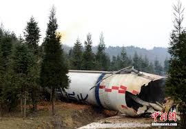 The rocket part erupted in a ball of orange smoke after crashing back to. In An Eerie Scene Chinese Villagers Visit Rocket Crash Site Spaceflight Now