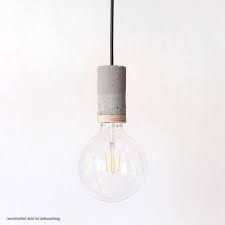 Concrete Lamp Version With Wood Single Down Light Rarea Lampe En Beton Anneaux En Bois Beton