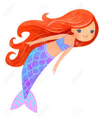 About bonbonnydesigns graphics are digital illustrations that can be used for: Cute Mermaid Clipart Illustration Watercolor Mermaid Girl With Red Hair Clip Art Isolated On White Stock Photo Picture And Royalty Free Image Image 150902784