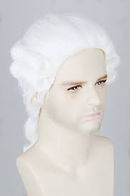 Amazon.com: LeMarnia Colonial Historical Wigs Judge Wigs for Men White  Powder Wig Washington Halloween Costume Wig : Clothing, Shoes & Jewelry