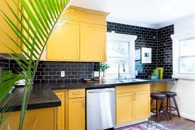 China white high gloss modern lacquer yellow black kitchen cabinet buy island product. Photo 4 Of 6 In Snag This Adorable Revived Cottage In Detroit For Less Than 70k Dwell