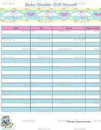Baby Shower Gift Record Tracker Organizer Baby Shower Baby Shower Gifts Gold Baby Showers