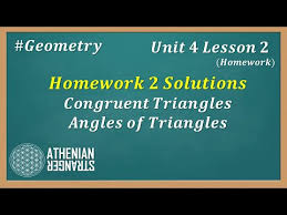 Isosceles triangles have two equal sides like this mountain we're about to climb; Homework 2 Solutions For Congruent Triangles Angles From Unit 4 Lesson 3 Geometry Youtube