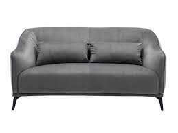 Divano letto matrimoniale a due posti trasformabile 200 cm recast. Divano 2 Posti In Velluto Grigio E Piedi Metallo Kogga