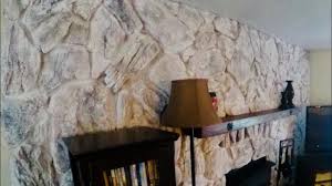 Cover nearby furniture with plastic. Rock Fireplace Makeover And Mantle Addition Youtube