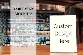 Table Sign Mockup Sign Mockup Table Signs Mockup