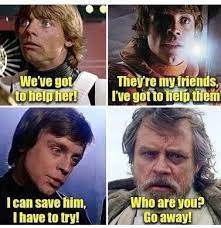 I Will Never Forgive Ruin Johnson For This Star Wars Humor Star Wars Movie Quotes Funny