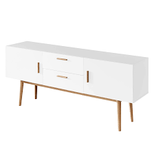 Sideboard Weiss Eiche Massivholz 160cm Kommode Anrichte Lowboard Schrank Holz Neu Ebay Schrank Holz Sideboard Weiss Und Kommode