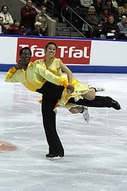 Young man and woman skating on rink. Figure Skating Wikipedia