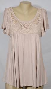 Dressbarn Putty Beige Tunic Top Medium Woven Accent At Neckline Cap Sleeves Usa Dressbarn Tunic Casual