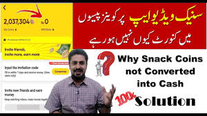Where can i exchange coins for cash? Snack Video Coins Not Converting Into Cash How To Convert Coins Into Cash In Snack Video Youtube