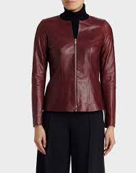 Glazed Weightless Lambskin Maris Jacket Lafayette 148 New York Jackets Leather Jacket Fashion