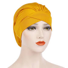 Muslim Auburyshop Fashion Women Solid India Hat Muslim Ruffle Cancer Chemo Beanie Turban Wrap Cap Reference Size Chart