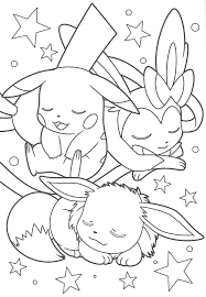 Kids just love coloring their coloring book. Pikachu Eevee Cute Pokemon Coloring Pages Novocom Top