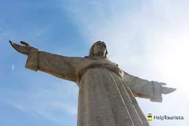 Monumente & statuen in lissabon: Die Statue Cristo Rei Touristen In Lissabon Touristen In Lissabon