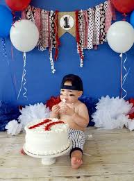 Cute Birthday Ideas For 1 Year Old Boy 1st Birthday Baseball Theme Party Photography Ideas Baseball Cute Idea For Garland In Background 1st Boy Birthday Baseball Theme Party Baseball Birthday Party