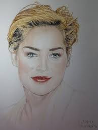 I am Claudia Subirats, I made this portrait of Sharon Stone, I hope you  like it!!