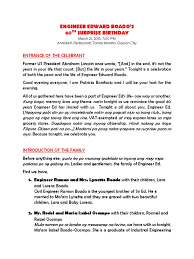 11.9.2019 another day, another hosting gig! Program Script Sample For Birthday