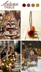 Déco de table d'automne, le centre de table diy. Des Idees Decoration Pour Une Table Sur Le Theme De L Automne Table Mariage Automne Deco Mariage Automne Mariage Automne