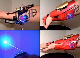 When you printed the template on paper, make sure your palm fits the palm size on the paper, if it doesn't fit, just reprint it scale up or down using the printer setting 110% or 95%. Guy Creates Iron Man S Laser Gun At Home