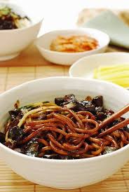 Jajangmyeon Noodles In Black Bean Sauce Recipe Asian Recipes Food Recipes