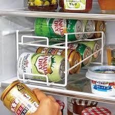 冷えた缶がいつでも手前にあるしあわせ ビールやジュースなどを冷蔵庫に収納すると どうしても収納時や 収納 アイデア キッチンアイデア ビール