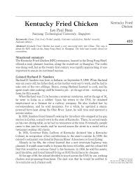 Pdf Kentucky Fried Chicken
