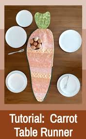 Scrappy Quilted Carrot Table Runner For Spring