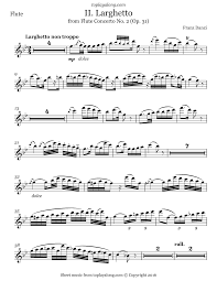 Danzi Flute Concerto No 2 Ii Larghetto Guitar Chords For Songs Sheet Music Sheet Music Pdf