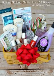 Holiday Gift Idea Diy Manicure Gift Basket Christmas Gift Baskets Diy Creative Diy Gifts Christmas Gift Baskets