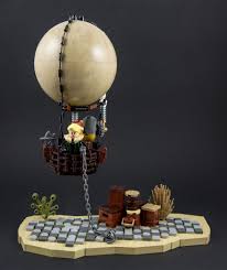 Steampunk Hot Air Balloon Steampunk Lego Lego Design Cool Lego Creations