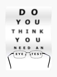 Eye Test Chart Poster