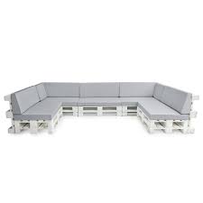 L50cm x w40cm x d5cm. Grey 12pc U Shape Corner Waterproof Euro Pallet Seat Cushions Garden Furniture Ebay