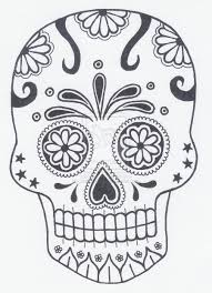 Add a larger, curved line to this point. Sugar Skull Drawing Easy At Paintingvalley Com Explore Collection Of Sugar Skull Drawing Easy