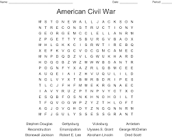 Check spelling or type a new query. American Civil War Word Search Wordmint