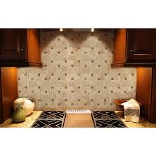 Easy to match to other elements of your design space, limestone kitchen backsplash ideas create a number of ambiances: Instant Mosaic 12 X 12 Tan Beige And Brown Peel And Stick Natural Stone Tile 6 Sq Ft Total Overstock 10442408