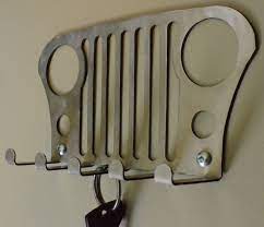 Jeep Key Holder Rack Willys Cj Offroading Leash Holder Jeep Decor Hat Rack Metal Key Holder Key Rack Metal Key Rack Metal Wall Art Jeep Keys Leash Holder Automotive Decor