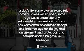 Such short little lives our pets have to spend with us, and they spend most of it waiting for us to come home each day. In A Dog S Life Some Plaster Would Fall John Grogan Quotes Pub