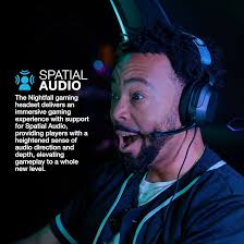 אוזניות גיימינג JLab Nightfall עם מיקרופון בום מסתובב לכיוון קרוב לשדה  הקרוב, דרייברים 50 מ"מ ומדף פנימי מבודד קול, חוטי 3.5 מ"מ למחשב, PS5, PS4,  Xbox Series X/S, Xbox one, Switch : משחקי וידאו