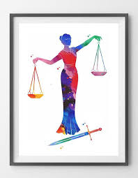 Justice Symbol Watercolor Print Lady Justice Art Print Lawyer Etsy In 2021 Corporate Art Lady Justice Justice Symbol