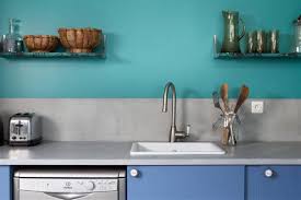 Beton Cire Dans La Cuisine Repeindre Cuisine Deco Cuisine Peinture Beton Cire Cuisine