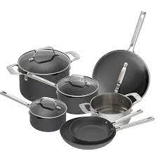 Emeril Essential Nonstick Hard Anodized 11 Piece Cookware Set In Black Bed Bath Beyond