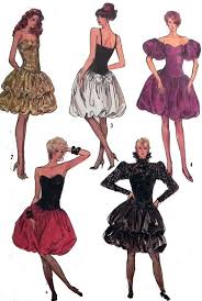 1980s Prom Or Party Dress With Bubble Hem Sewing Pattern 1980s Prom 80s Prom Dress 80s Prom