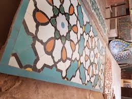 A sample tile in the workshop of the Great Mosque of Herat…
