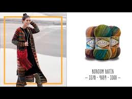 3 Farkli Batik Iplikle Uzun Hirka Long Cardigan With 3 Different Color Of Batik Yarns Youtube Hirkalar Batik Vogue Knitting
