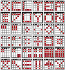 Different Bingo Games To Play Different Bingo Game Patterns Bingo Patterns Printable Bingo Games Bingo Cards