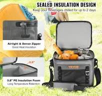 Bolsa térmica suave VEVOR, 24 latas, bolsa térmica de lados suaves a prueba  de fugas con cremallera, bolsa aislante impermeable suave, nevera plegable  ...