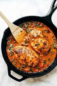 Garlic Basil Chicken With Tomato Butter Sauce Pinch Of Yum Recipe Garlic Basil Chicken Chicken Recipes Recipes