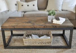 There is one large coffee table that has a pinewood top on it, and four sectionals that go beneath it with a leather top. Diy Wooden Coffee Table Skilldeer